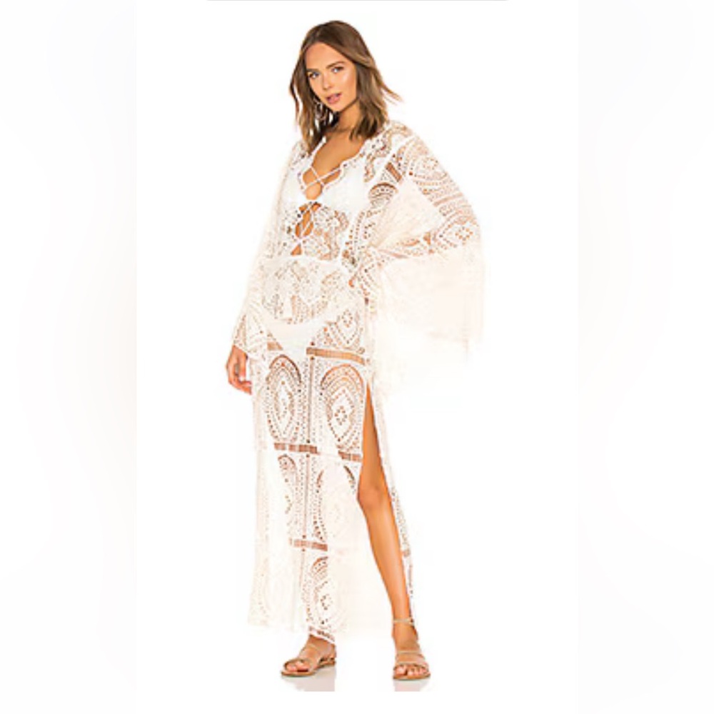 JEN’S PIRATE BOOTY | Cream Crochet Bohemian Dress